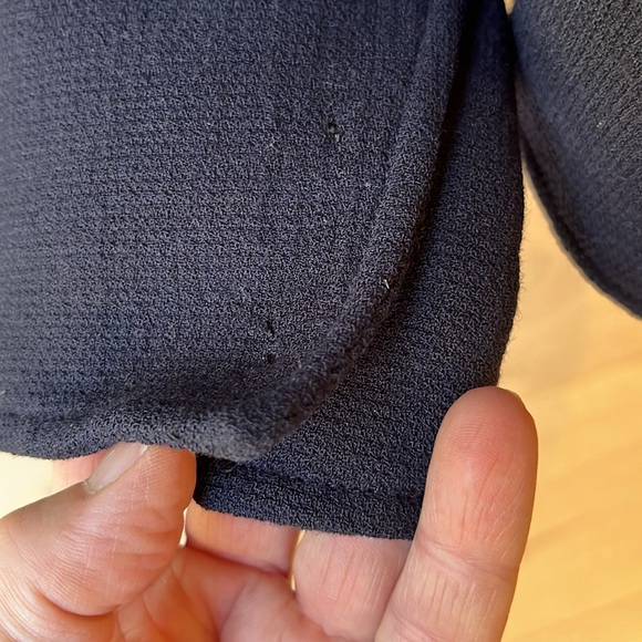 EUC Oscar de la Renta vintage navy bolero jacket drapey wider leg pant suit. - Picture 6 of 15